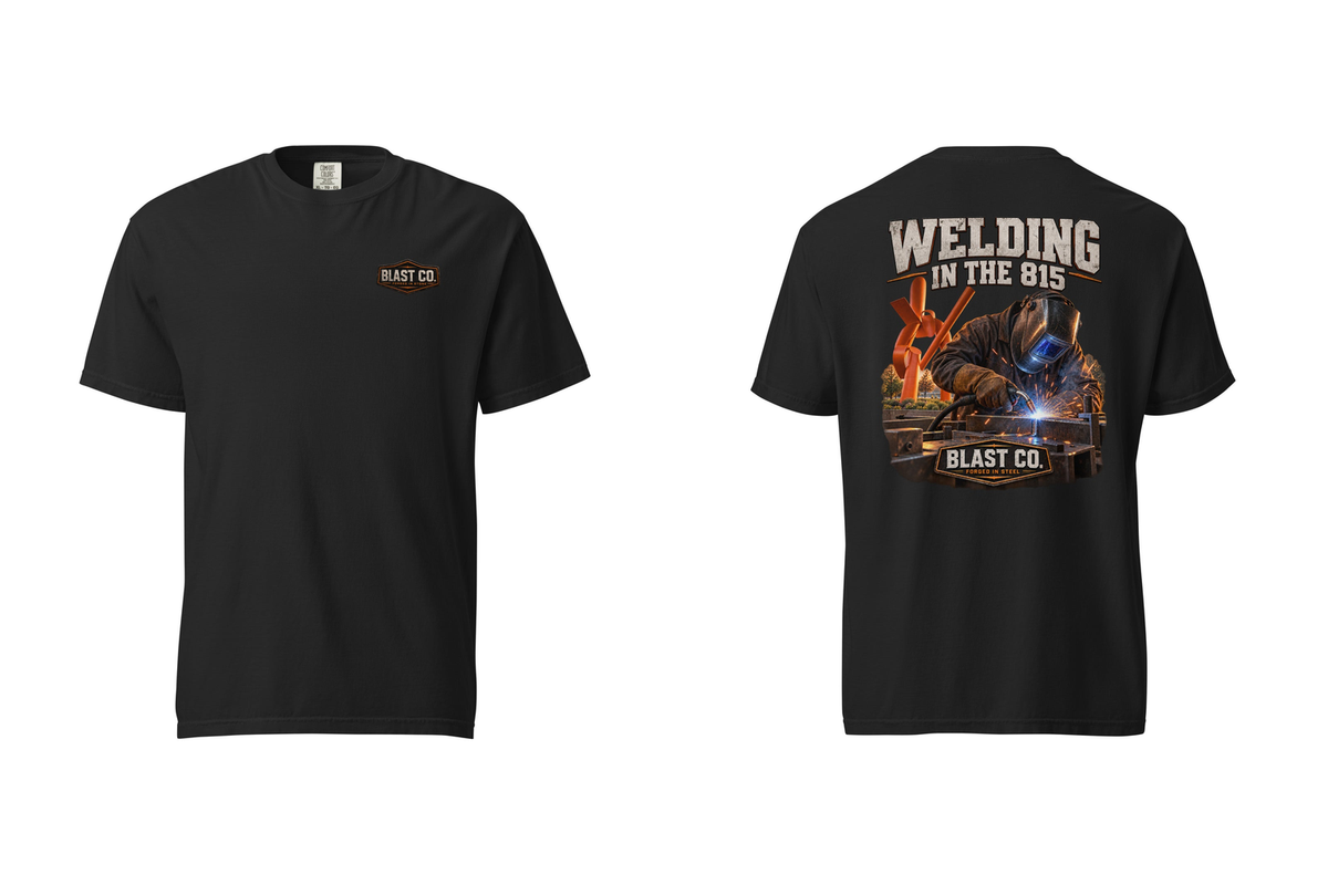 815 Welding T-shirt front and back product mockup
